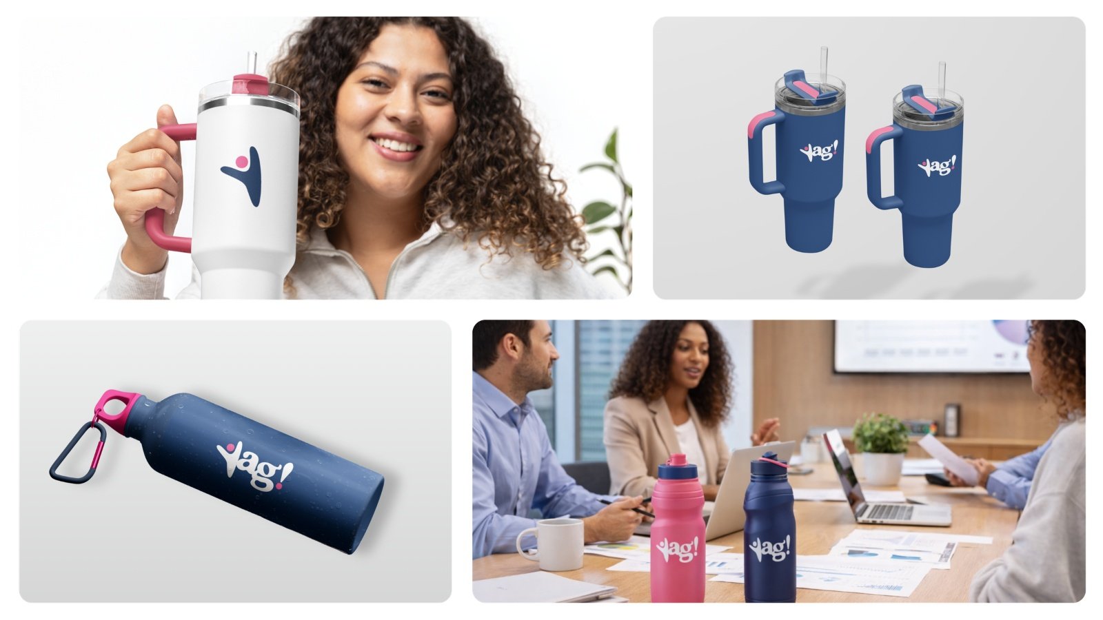 Composição de produtos e aplicações da identidade Yag!